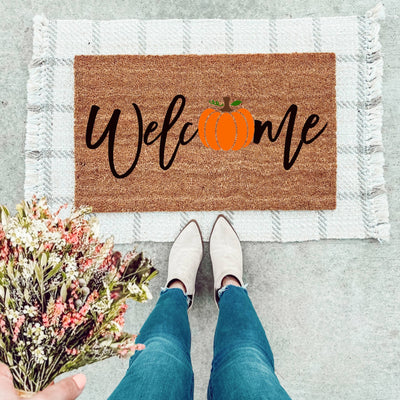 Welcome Fall Doormat - The Simply Rustic Barn