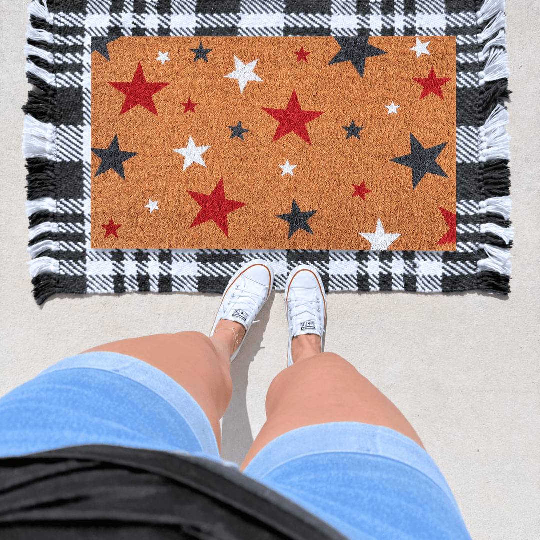 Patriotic Stars Doormat - The Simply Rustic Barn