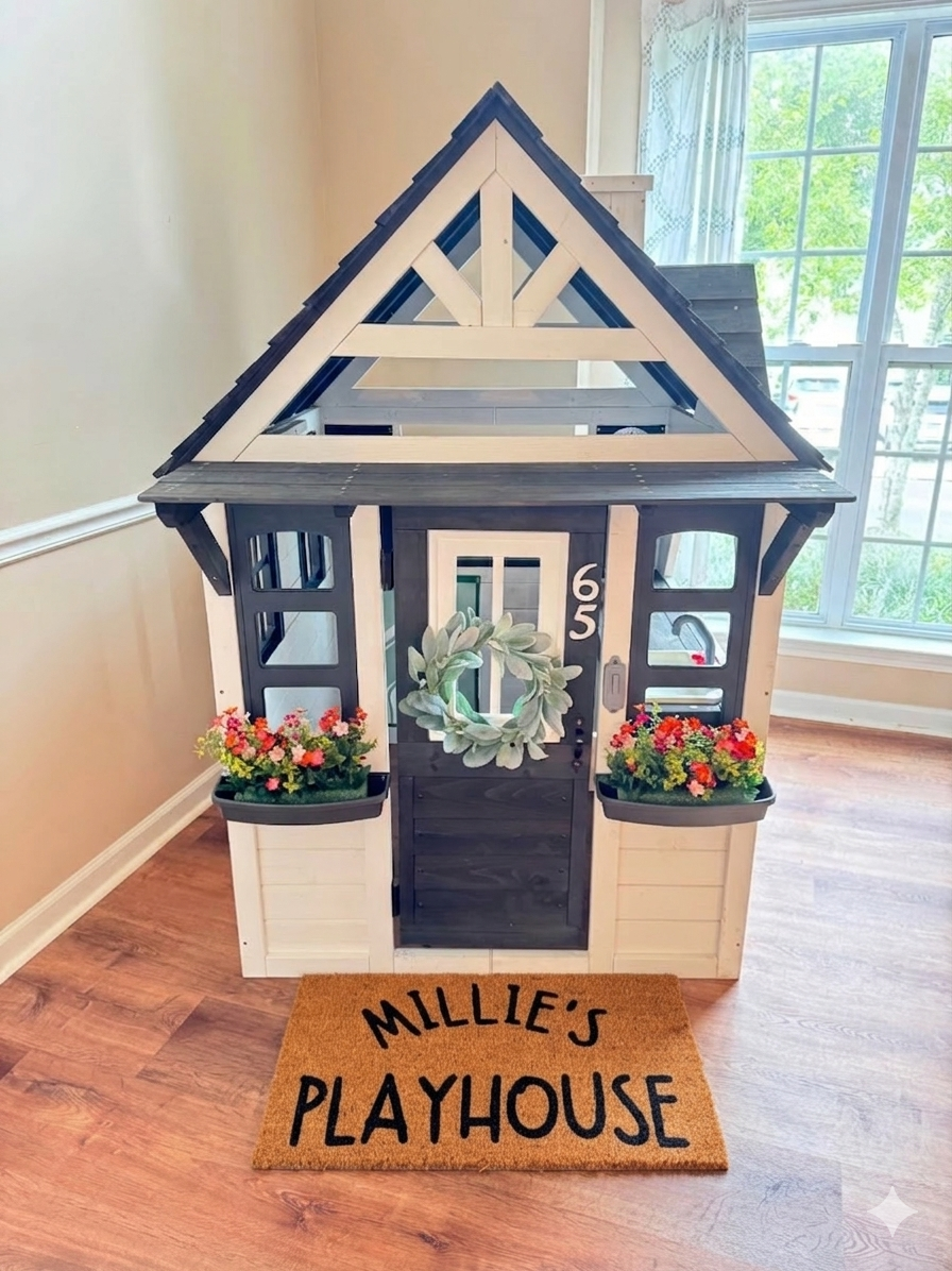 ersonalized Playhouse Doormat with custom child name
