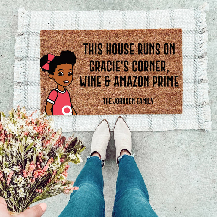 This House Runs On Gracie's Corner Doormat