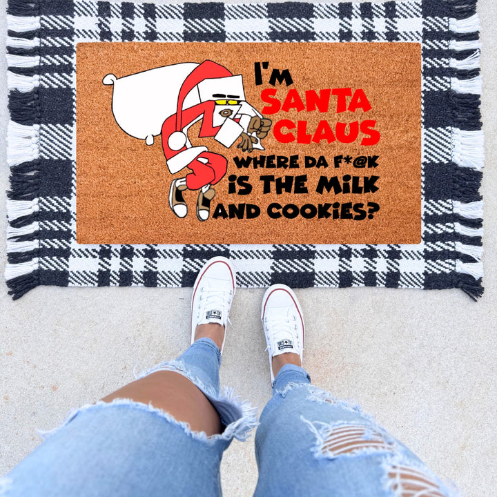 Hood Santa Doormat