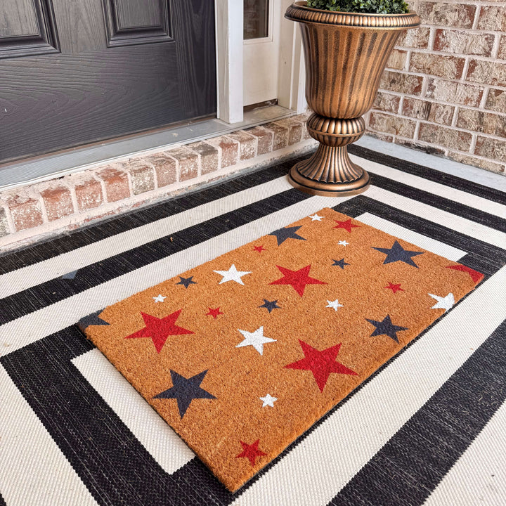 Patriotic Stars Doormat - The Simply Rustic Barn