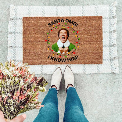 Santa OMG Doormat - The Simply Rustic Barn