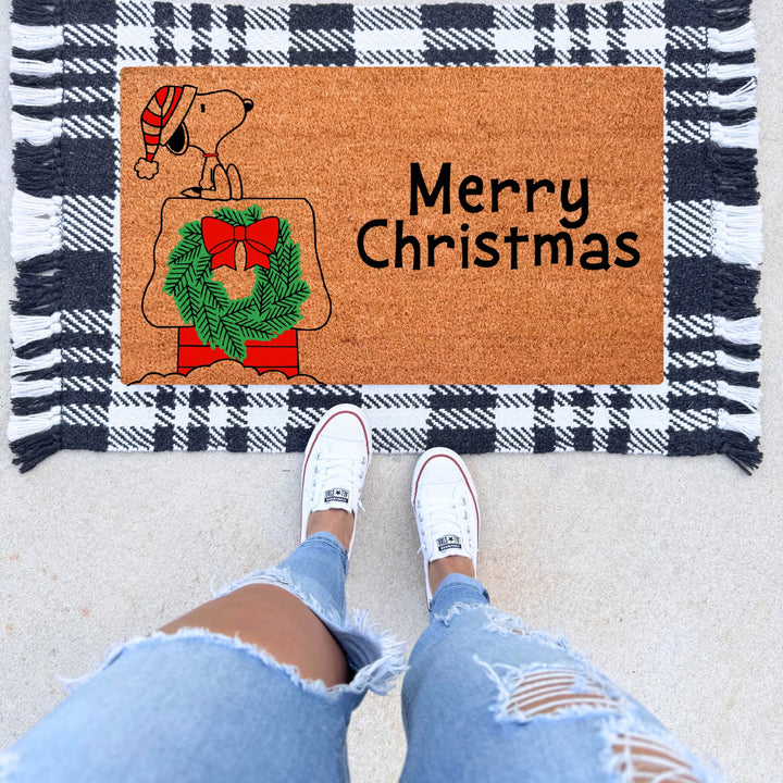 Snoopy Christmas Doormat