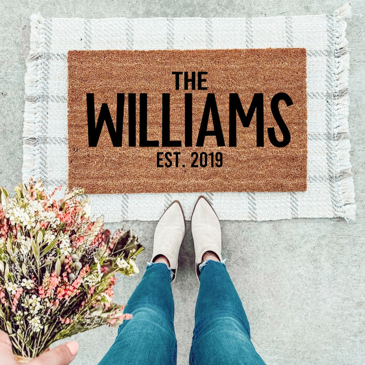 Standard Personalized Last Name Doormat