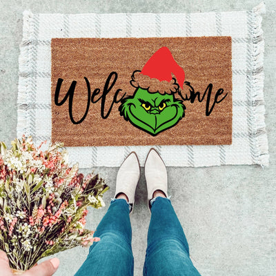 Welcome Grinch Doormat - The Simply Rustic Barn