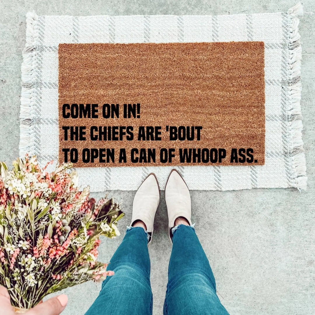 Come On In Chiefs Doormat - The Simply Rustic Barn