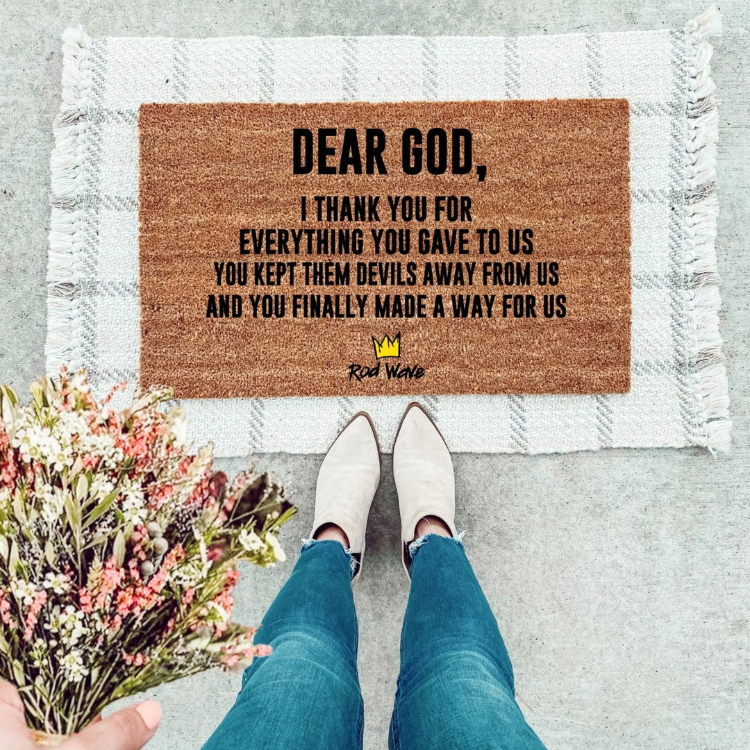 Dear God I Thank You For Doormat - The Simply Rustic Barn