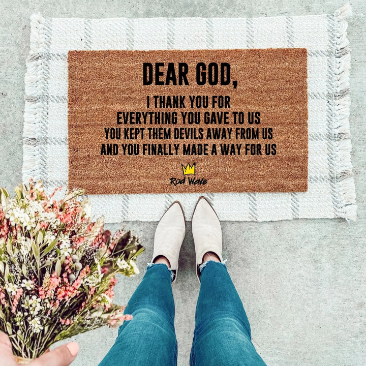 Dear God I Thank You For Doormat - The Simply Rustic Barn