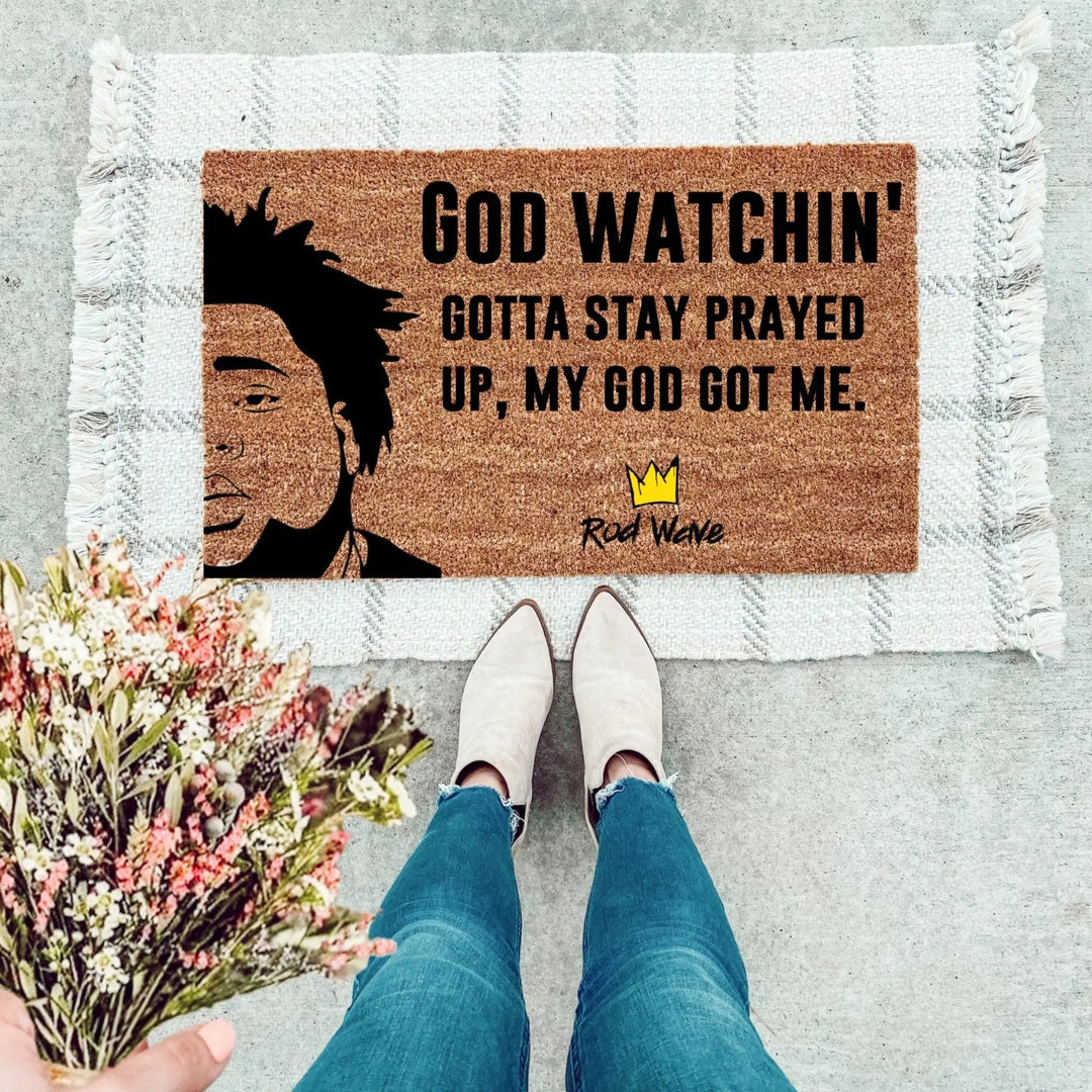 God Watchin' Doormat - The Simply Rustic Barn