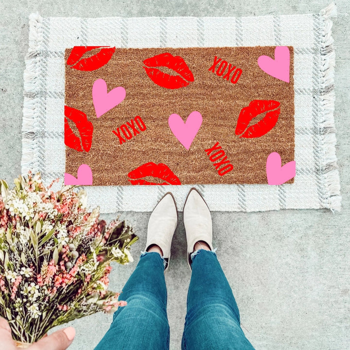 Hearts & Kisses Doormat - The Simply Rustic Barn