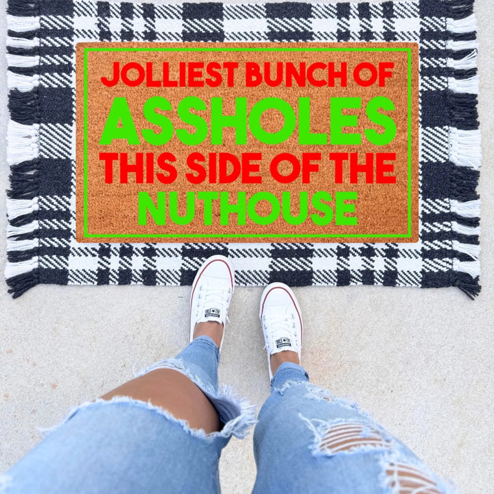 Jolliest Bunch Christmas Doormat - The Simply Rustic Barn