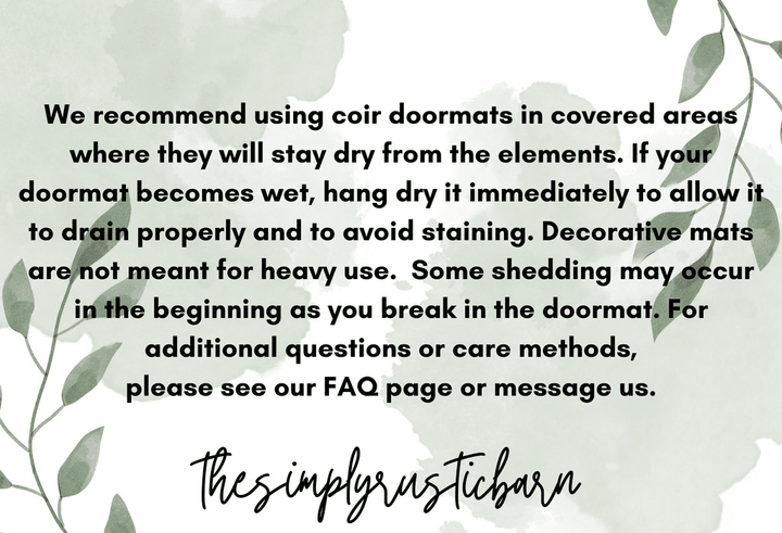 Knock And The Door Will Be Opened Doormat - The Simply Rustic Barn