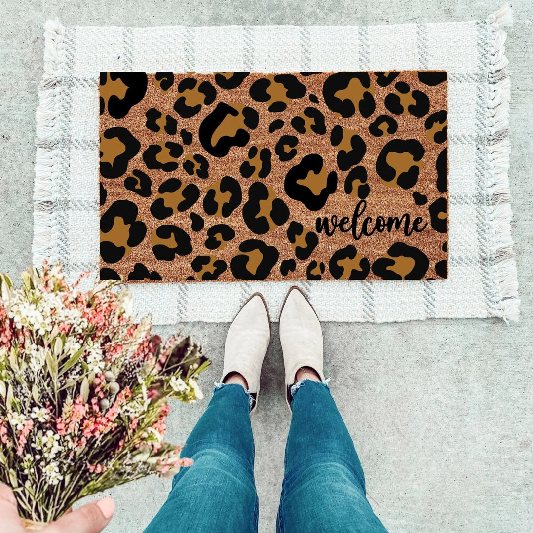 Leopard Welcome Doormat - The Simply Rustic Barn