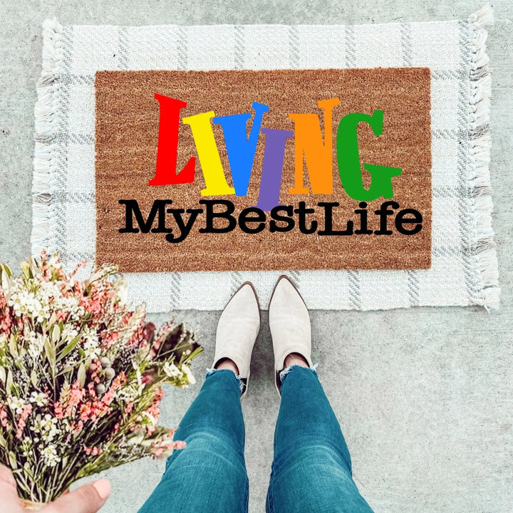 Living My Best Life Doormat - The Simply Rustic Barn