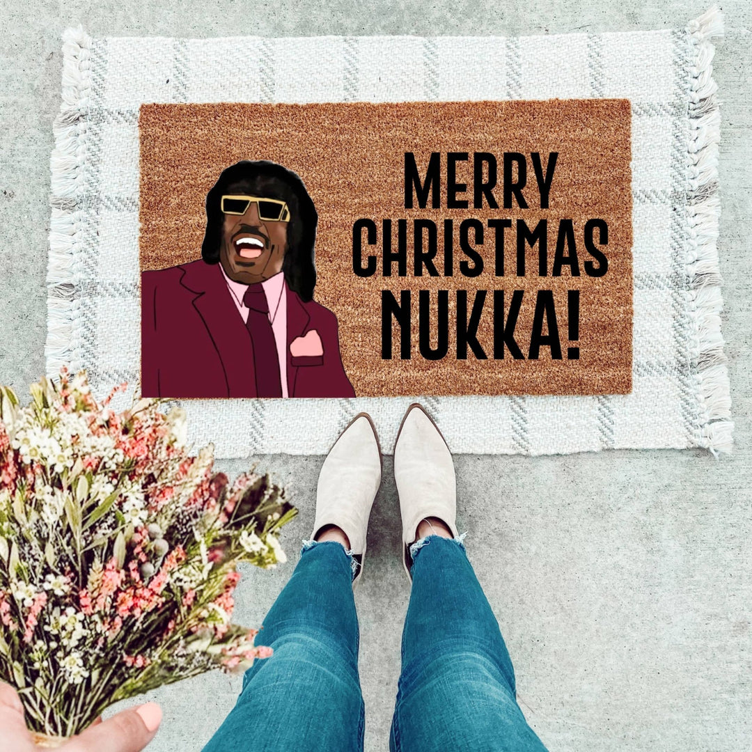 Merry Christmas Nukka Doormat - The Simply Rustic Barn