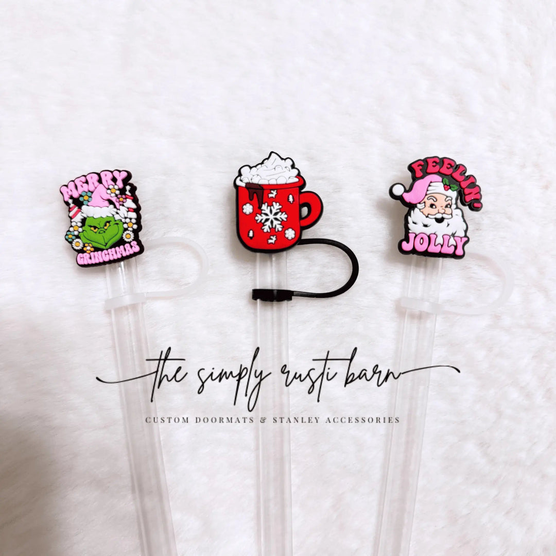 Merry Grinchmas, Hot Coco, Feelin’ Jolly Straw Toppers - The Simply Rustic Barn