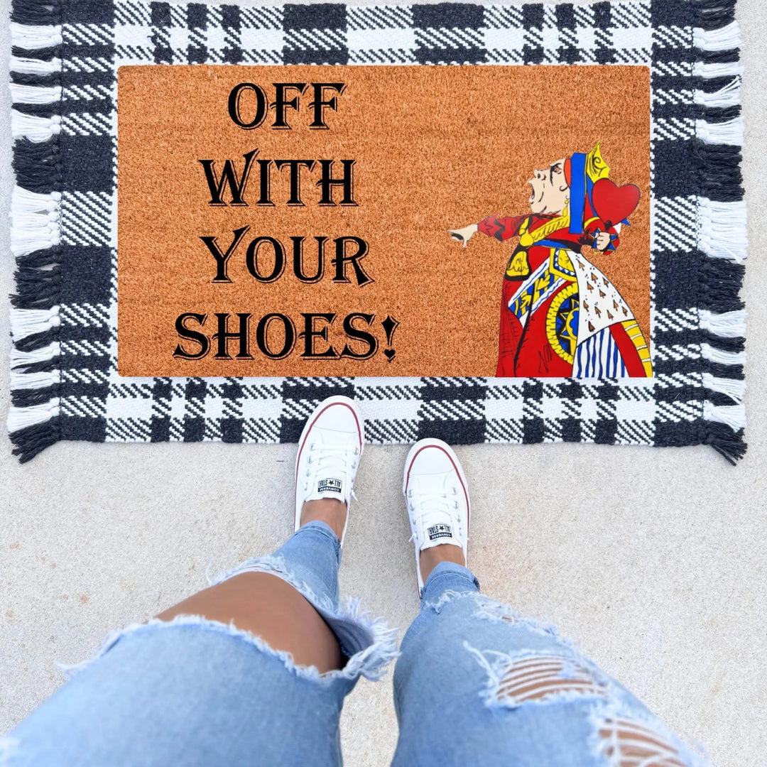 Off With Your Shoes Doormat - The Simply Rustic Barn