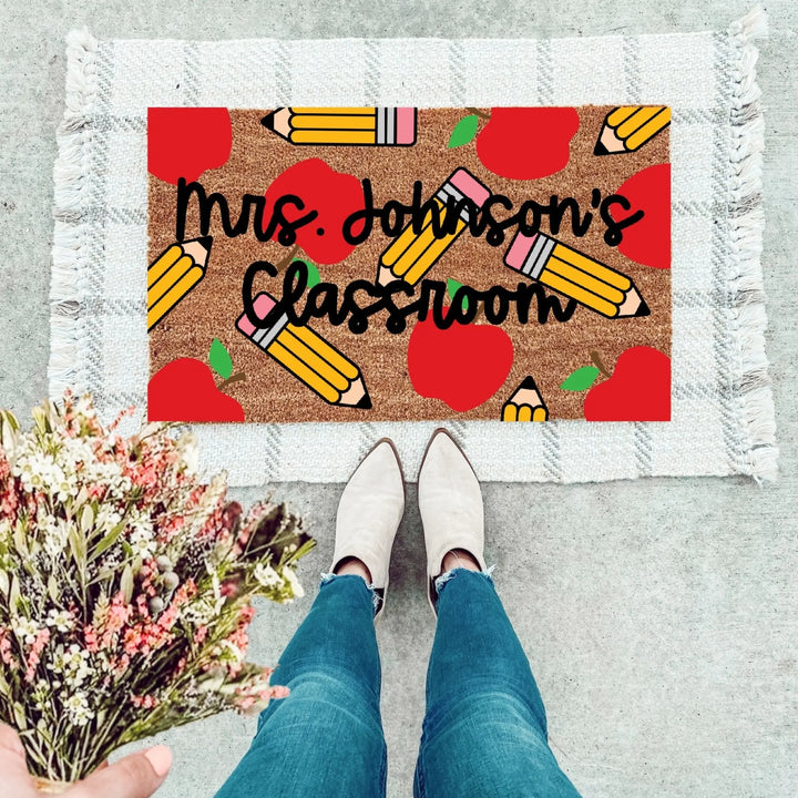 Personalized Teacher Doormat - The Simply Rustic Barn