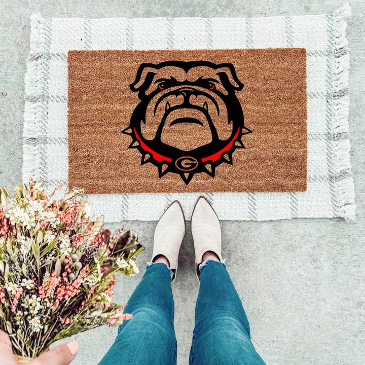 Red And Black Dog Doormat - The Simply Rustic Barn