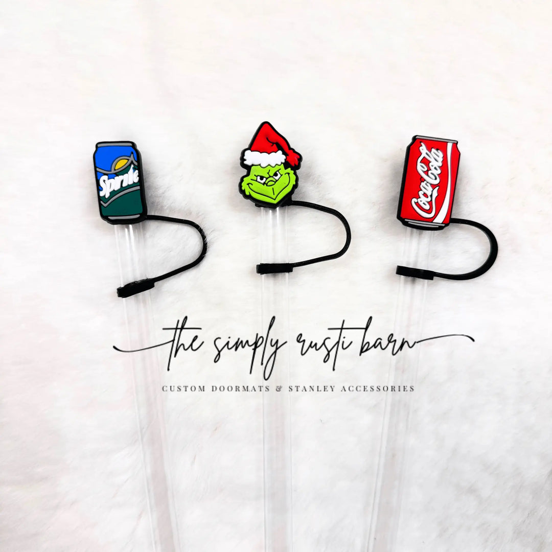 Sprite Can, Grinch Face, Coca Cola Straw Toppers - The Simply Rustic Barn
