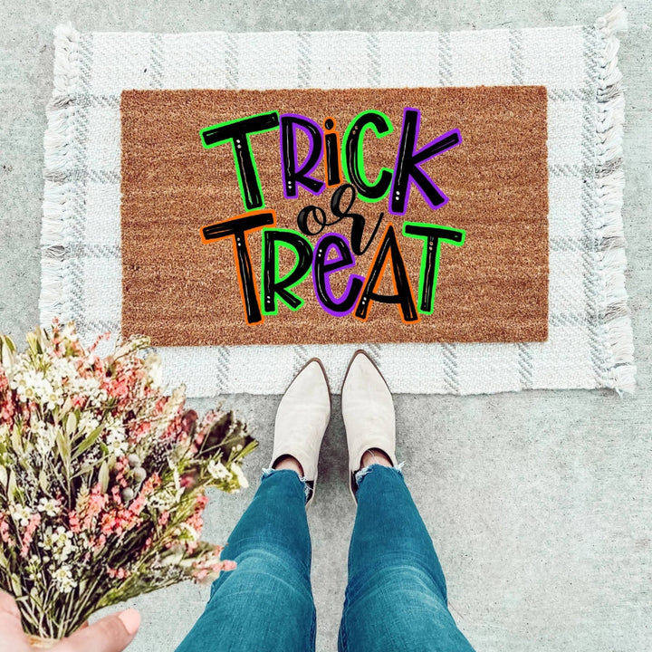 Trick Or Treat Doormat - The Simply Rustic Barn