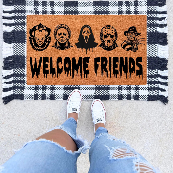 Welcome Friends W/ Serial Killers Doormat - The Simply Rustic Barn