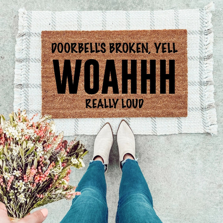 Yell Woahhh Doormat - The Simply Rustic Barn