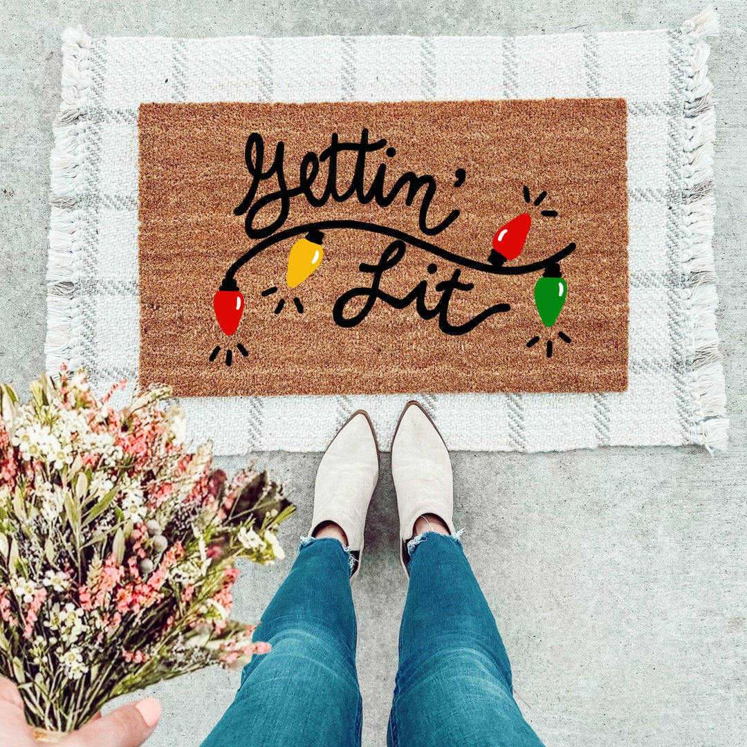 Gettin' Lit Doormat - The Simply Rustic Barn