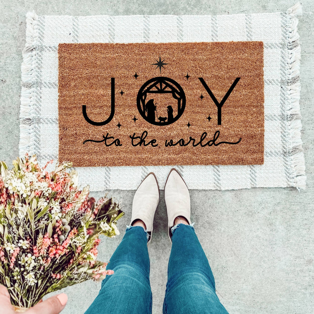 Joy To The World Doormat - The Simply Rustic Barn