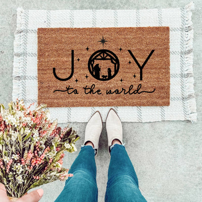 Joy To The World Doormat - The Simply Rustic Barn