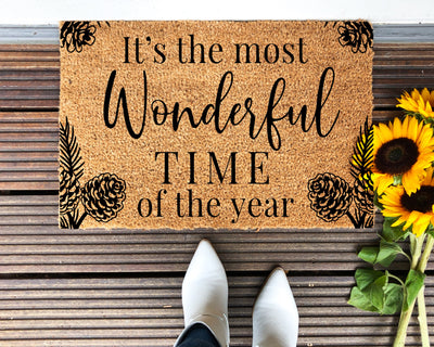 Its The Most Wonderful Time Of The Year Doormat - The Simply Rustic Barn