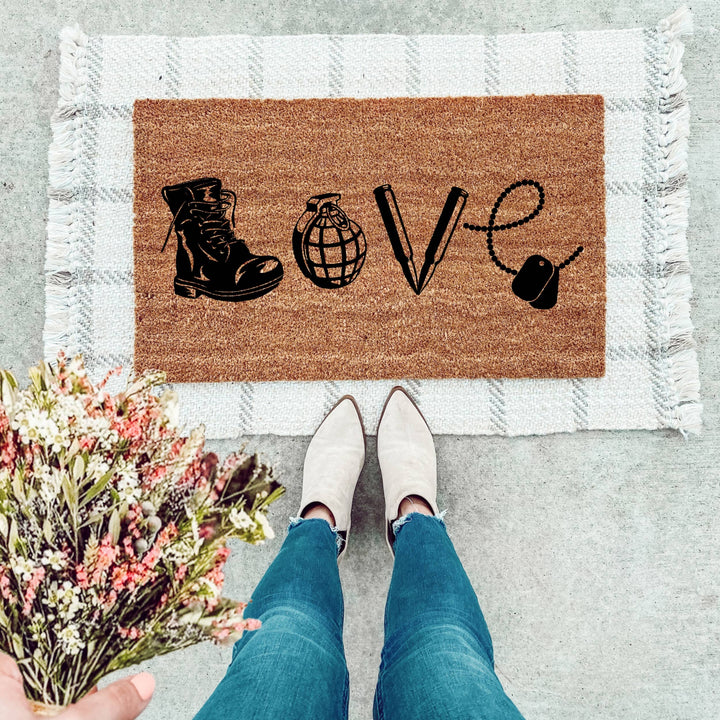 Military Love Doormat - The Simply Rustic Barn