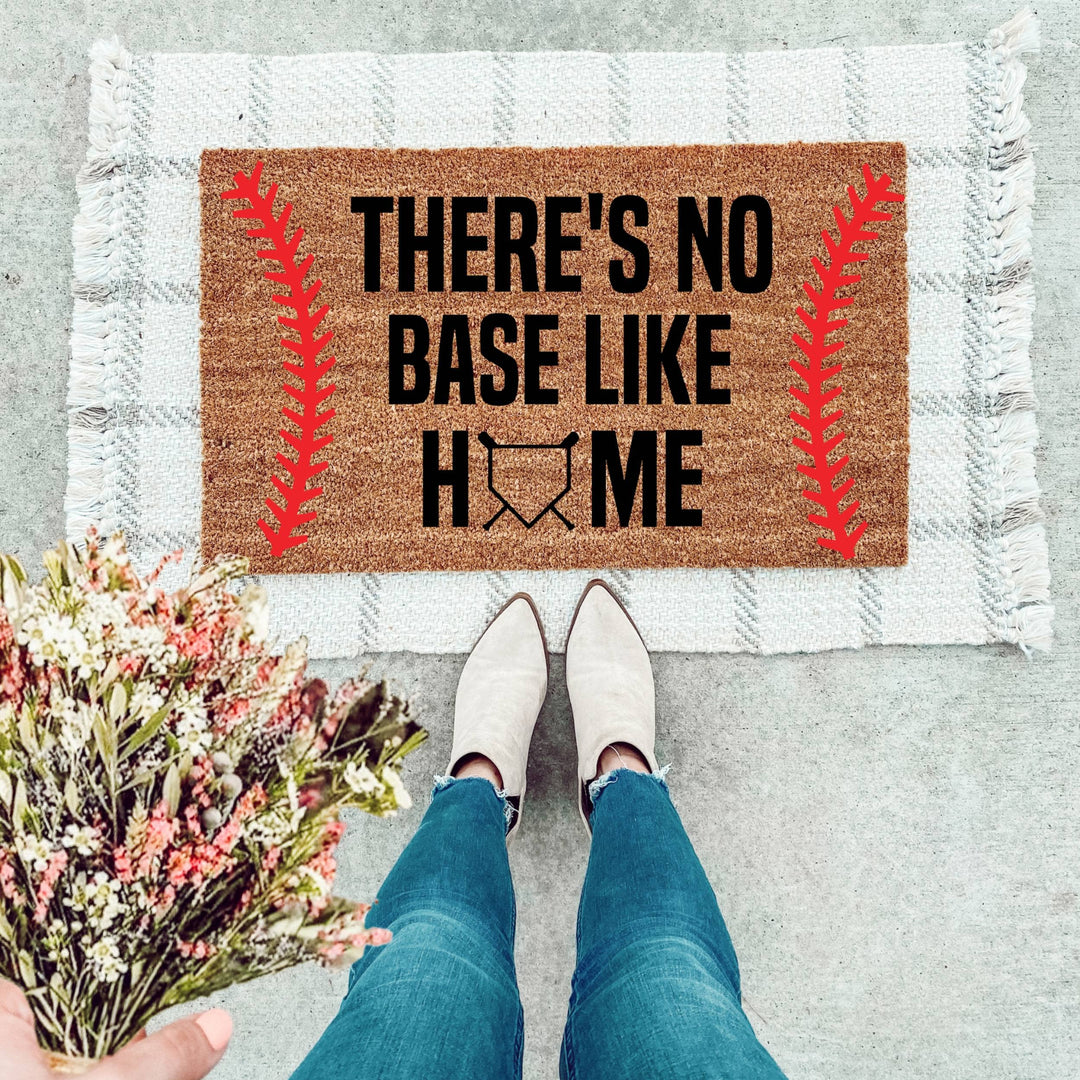 There's No Base Like Home Doormat - The Simply Rustic Barn