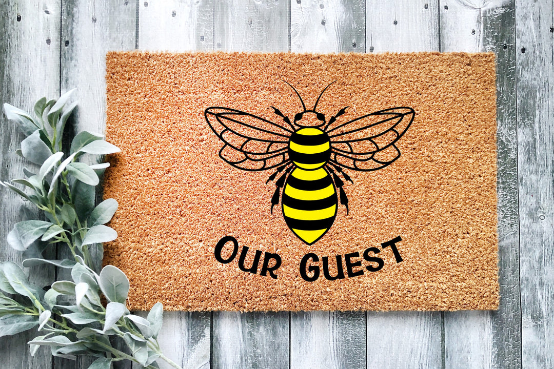 Bee Our Guest Doormat - The Simply Rustic Barn