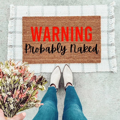 Probably Naked Doormat - The Simply Rustic Barn