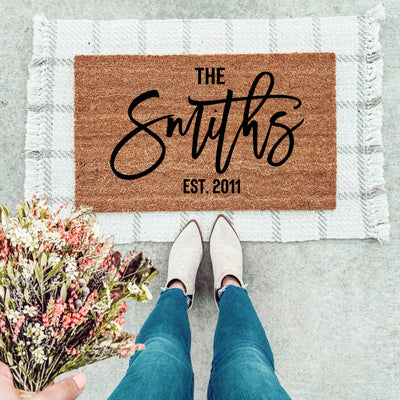 Personalized Last Name Doormat - The Simply Rustic Barn