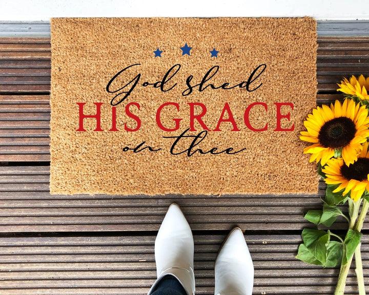 God Shed His Grace On Thee Doormat - The Simply Rustic Barn