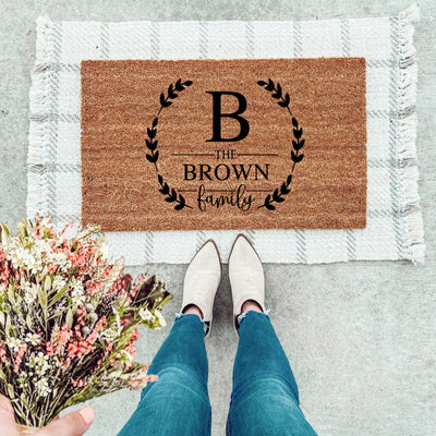 Personalized Family Name Doormat - The Simply Rustic Barn