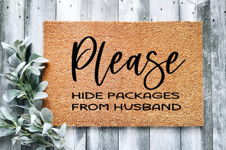 Please Hide Packages from Husband Doormat