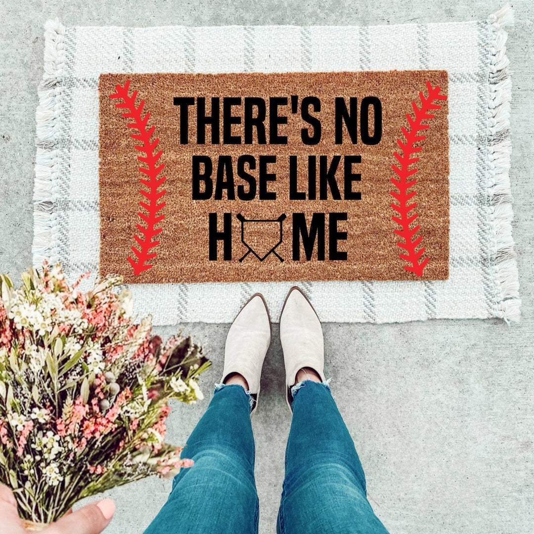 There's No Base Like Home Doormat - The Simply Rustic Barn