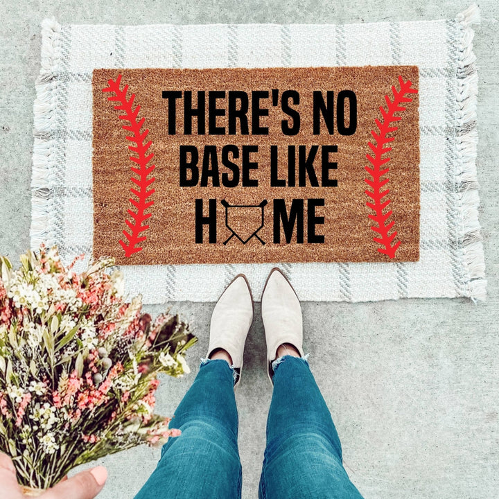 There's No Base Like Home Doormat - The Simply Rustic Barn