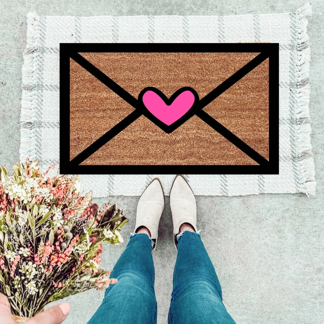 Valentine's Heart Doormat - The Simply Rustic Barn